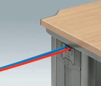 Opening or closing is available depending on the number of electric lines. It solves the problem of ugly exposure of tangled lines