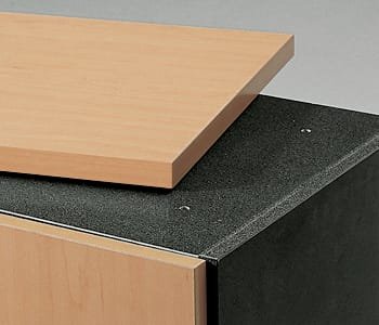 Cabinet top can be easily separated when combining top and bottom.