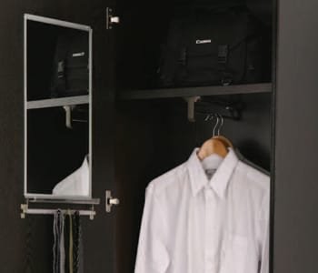 Offers convenience by attaching various accessories inside the wardrobe such as hanger, mirror, necktie hanger etc.