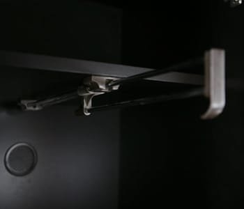 Hanger inside the wardrobe can be withdrawn and has maximized storage function.