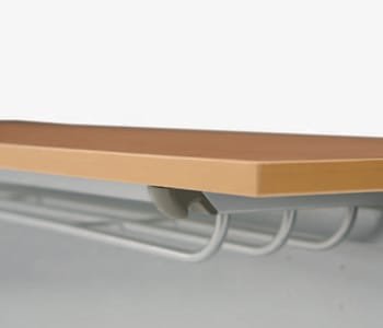 Books and notebooks can be placed on the lower shelf.