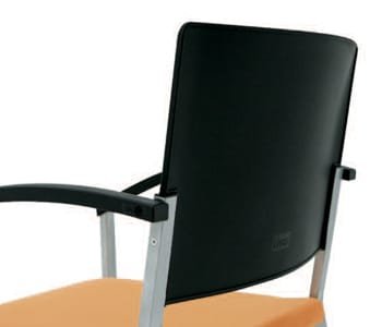 Backrest designed to fit human dimension offers comfortable seating.