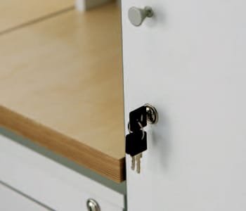 Enhanced user convenience with simple and elegant handle and lock.