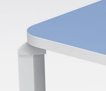 Simple and slim aluminum legs create simple feeling.