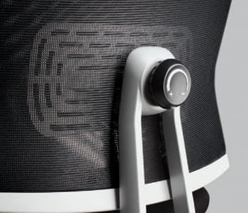 Lumbar supporter applied to luxurious aluminum back-rest post can be adjusted in back & forth.