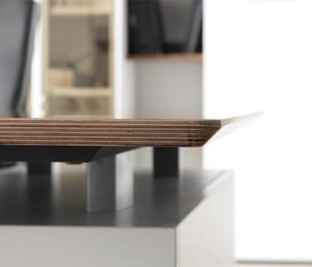 All the top edges finished with 45˚ cutting for slim feeling raise the degree of completion.
