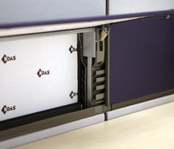 The rolling tile between panels solves the problem of exposure of electric lines