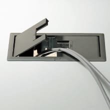 DETAIL 1: The wiring cap that is installed on table upper board and the horizontal cable cap installed on the side board make wiring management easier.